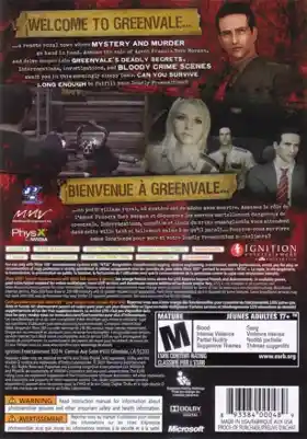 Deadly Premonition (USA) box cover back